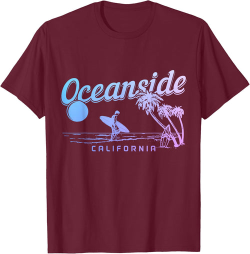 Oceanside California Surf Beach Vintage Souvenir Surfer