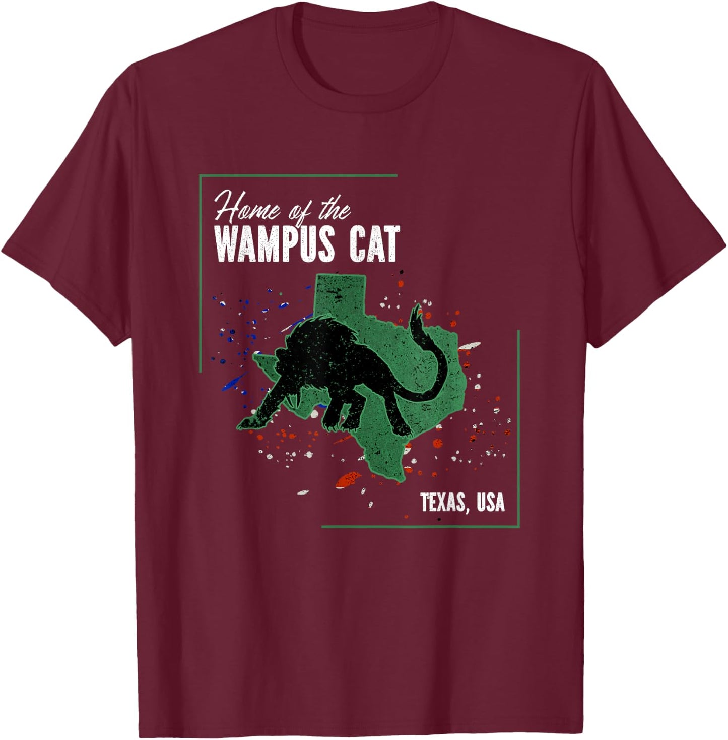 Texas - Cryptids Home of the Wampus Cat Women Kids T-Shirt - T-Shirt | Maroon