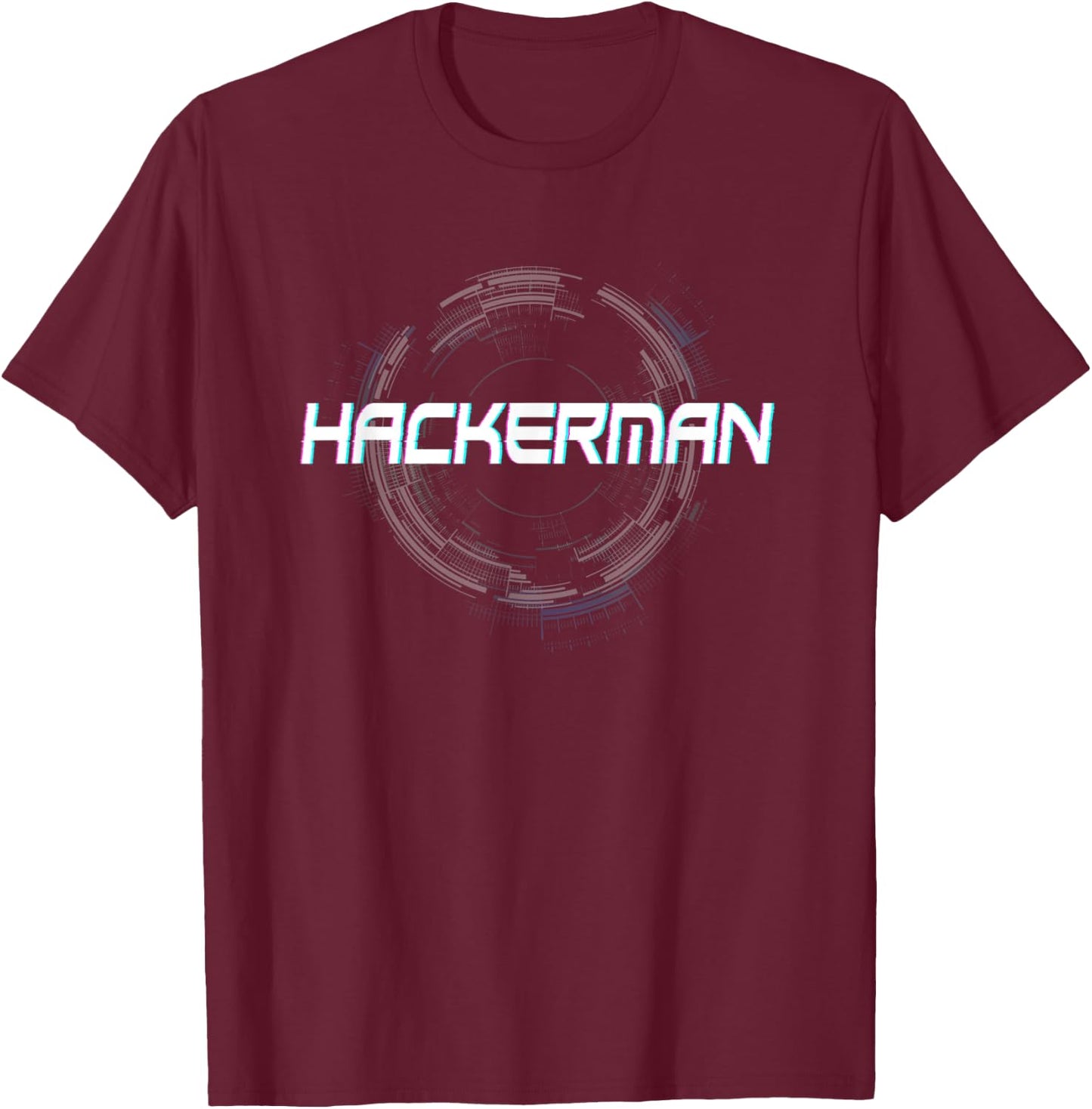 Hackerman - Funny Computer Hacker & White Hat Hacker Gift T-Shirt - T-Shirt | Maroon