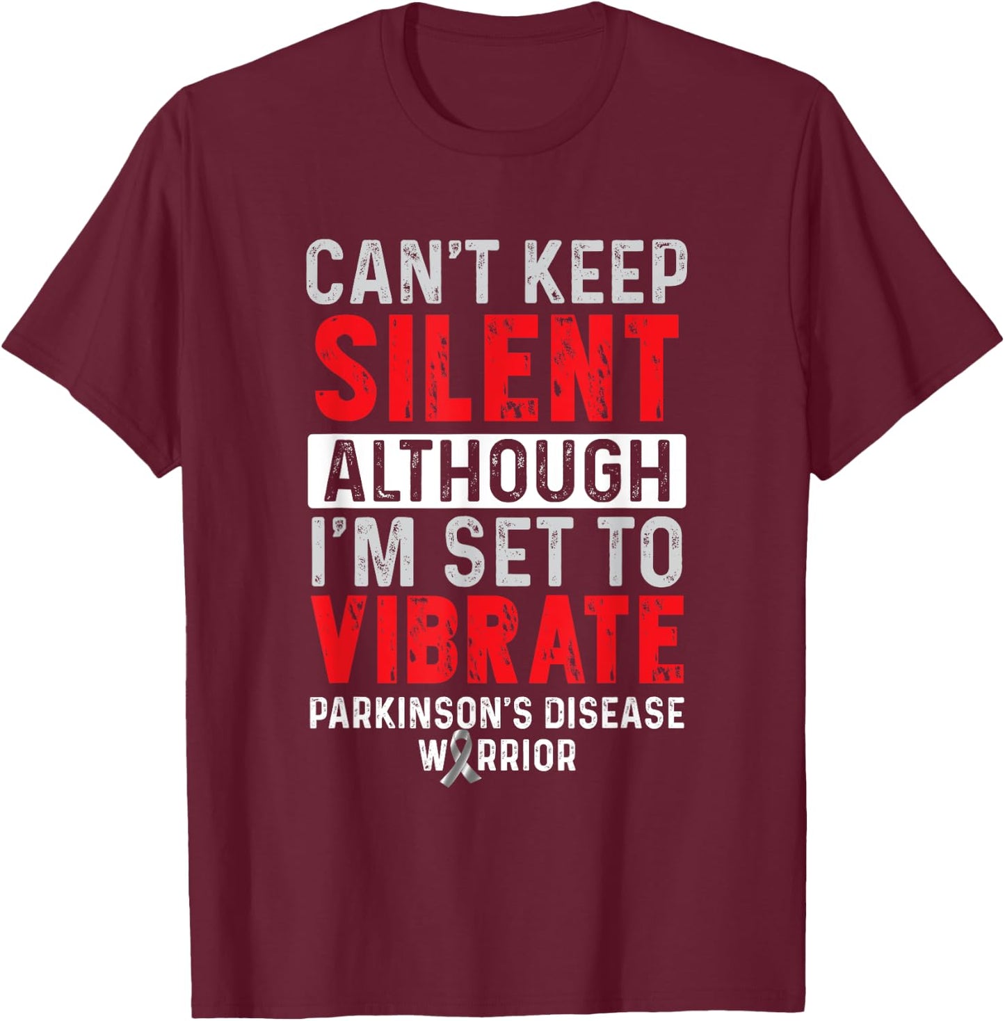 Parkinsons Disease Awareness Warrior Survivor T-Shirt - T-Shirt | Maroon