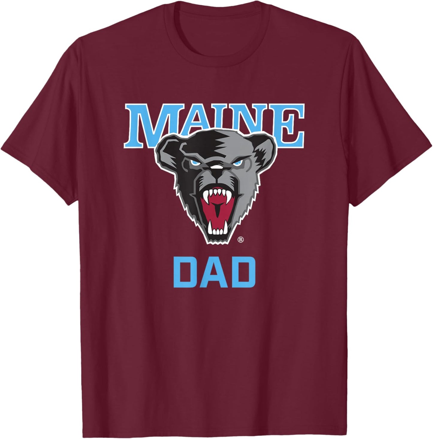 University of Maine Black Bears Arched Dad T-Shirt - T-Shirt | Maroon