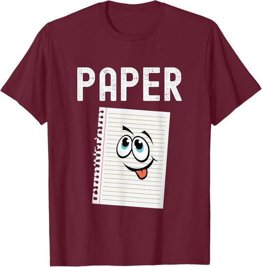 Rock Paper Scissors - Halloween Matching Group Costume T-Shirt - T-Shirt | Maroon
