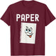 Rock Paper Scissors - Halloween Matching Group Costume T-Shirt - T-Shirt | Maroon