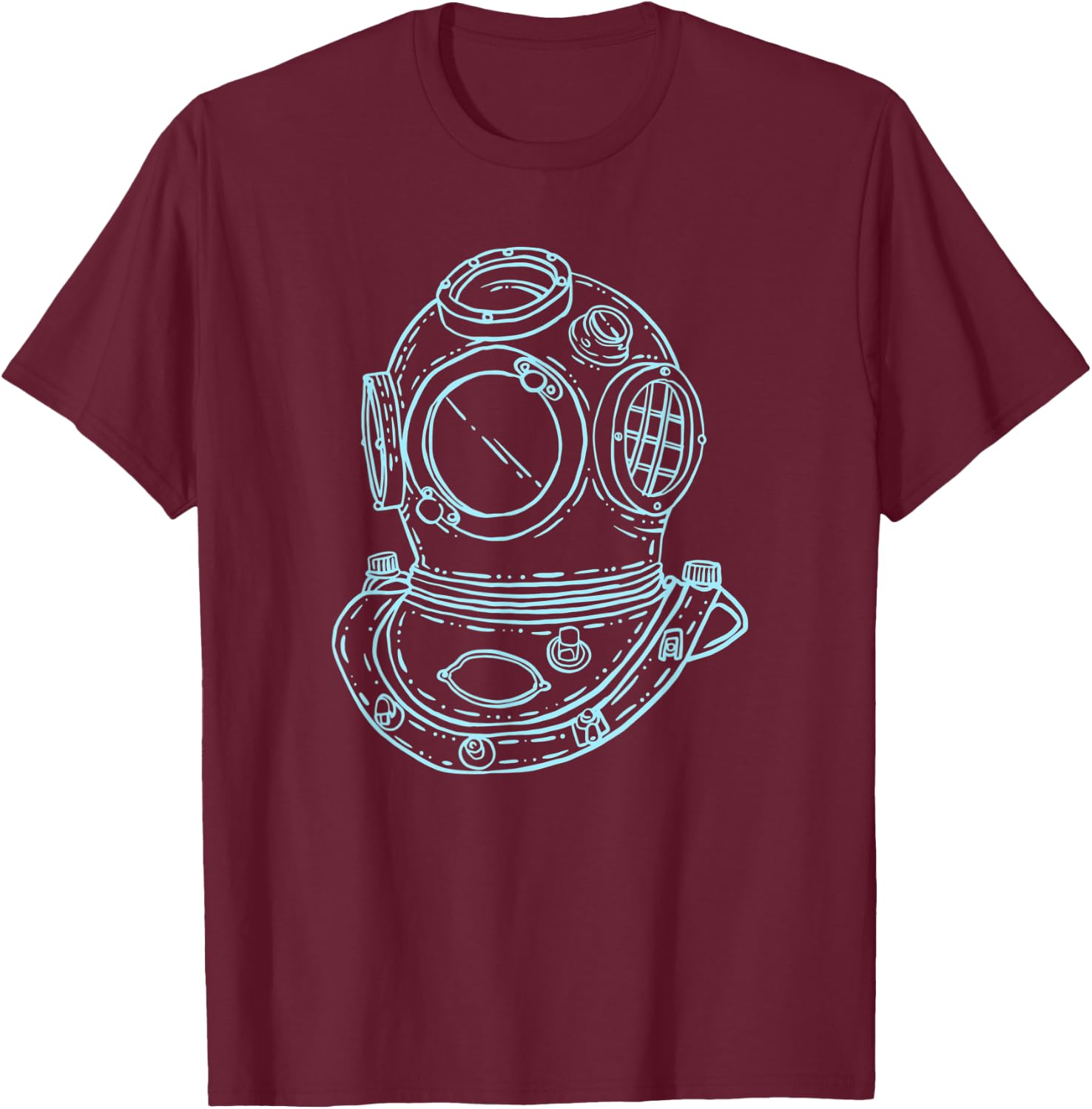 Scuba diving helmet T-Shirt - T-Shirt | Maroon