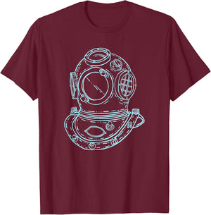 Scuba diving helmet T-Shirt - T-Shirt | Maroon
