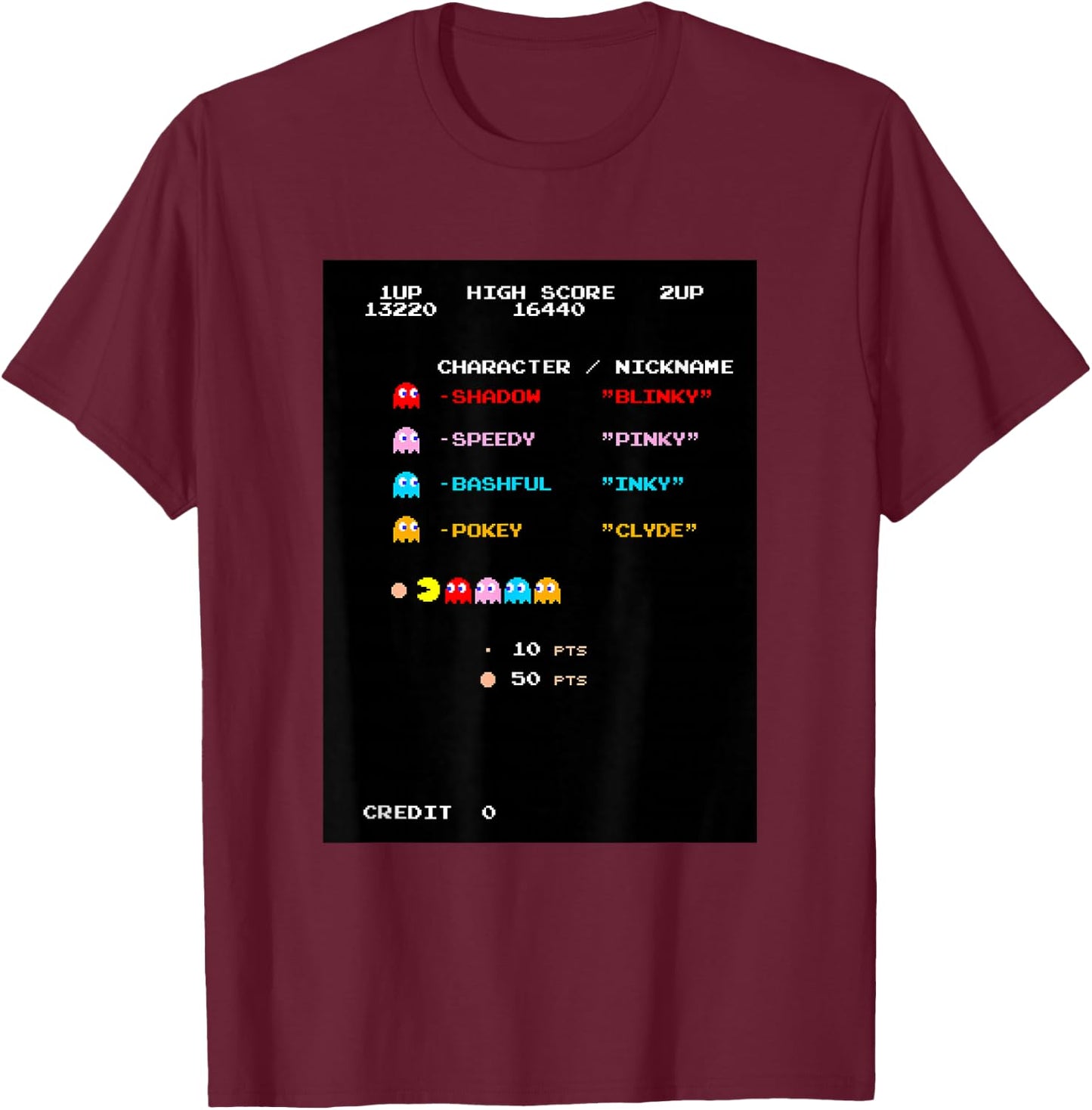 Pac-man T-Shirt - T-Shirt | Maroon