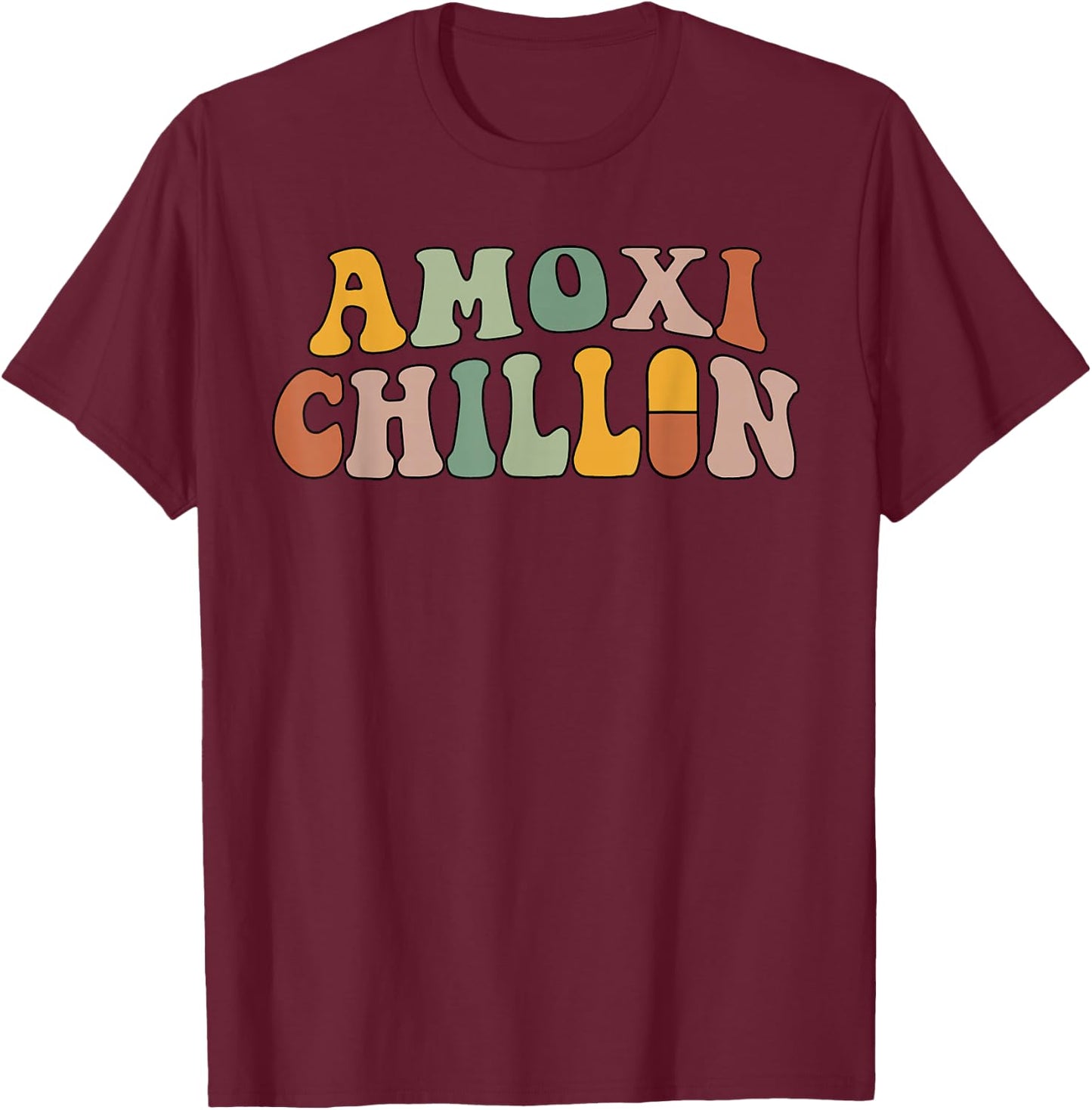 Funny Pharmacist Pharmacy Tech PharmD Groovy Women Girls T-Shirt - T-Shirt | Maroon