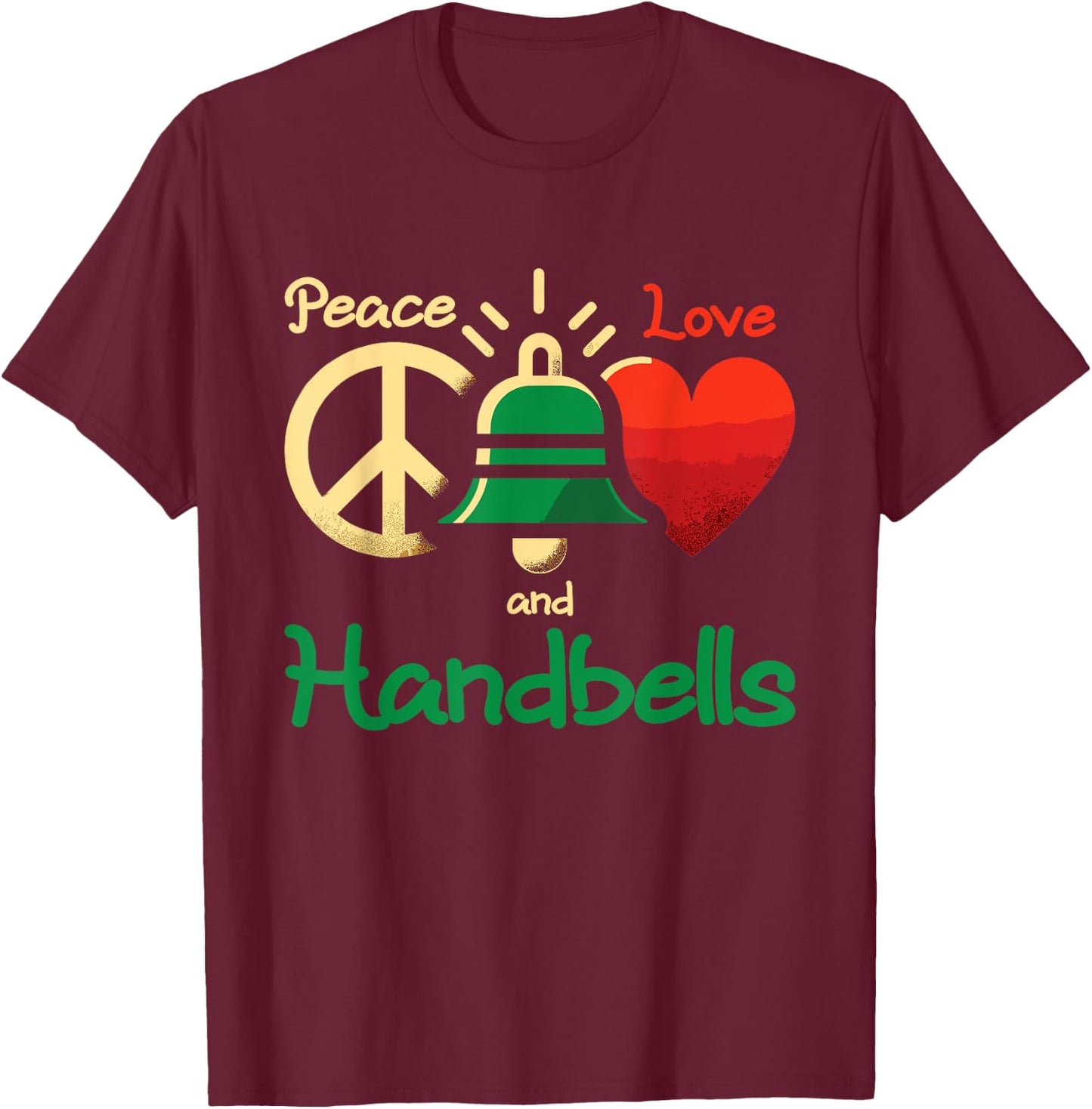Handbell Choir Music Instrument Ringing Ensemble T-Shirt - T-Shirt | Maroon
