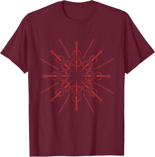Classical Music Instrument Cello T-Shirt - T-Shirt | Maroon
