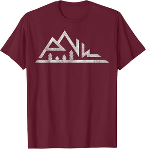 PNW Mountain Range – Cascadia Pacific Northwest T-Shirt - T-Shirt | Maroon
