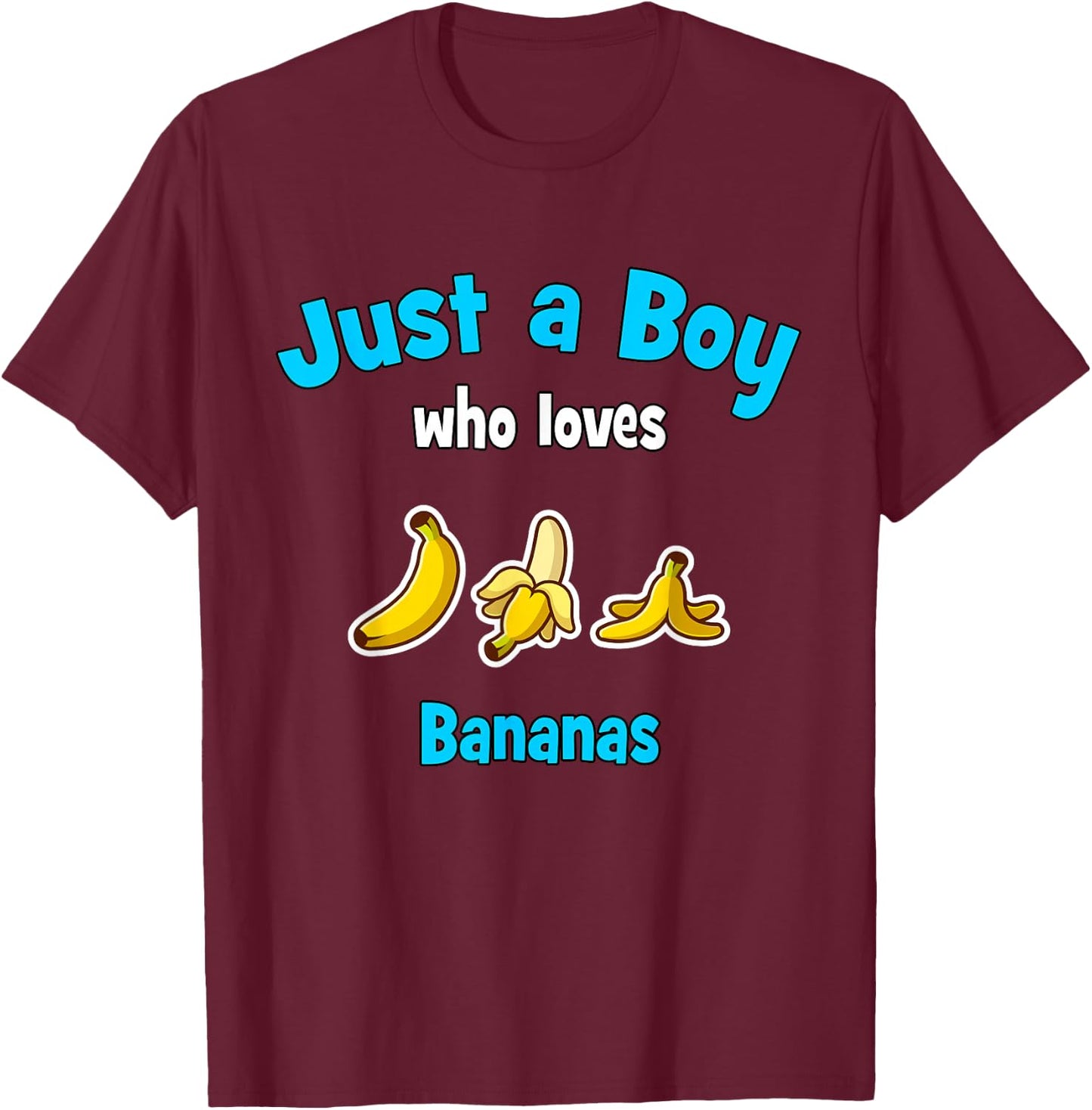 Banana Shirt for Boys | Children's Banana T-Shirt - T-Shirt | Maroon