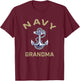 US Naval Academy Navy Midshipmen Arched Grandma T-Shirt - T-Shirt | Maroon