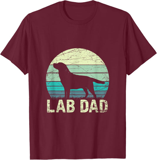 Lab Dad Labrador T-Shirt - T-Shirt | Maroon