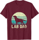 Lab Dad Labrador T-Shirt - T-Shirt | Maroon