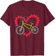Valentines Day Gift Love BMX Biking Cyclist Heart Bicycle T-Shirt - T-Shirt | Maroon