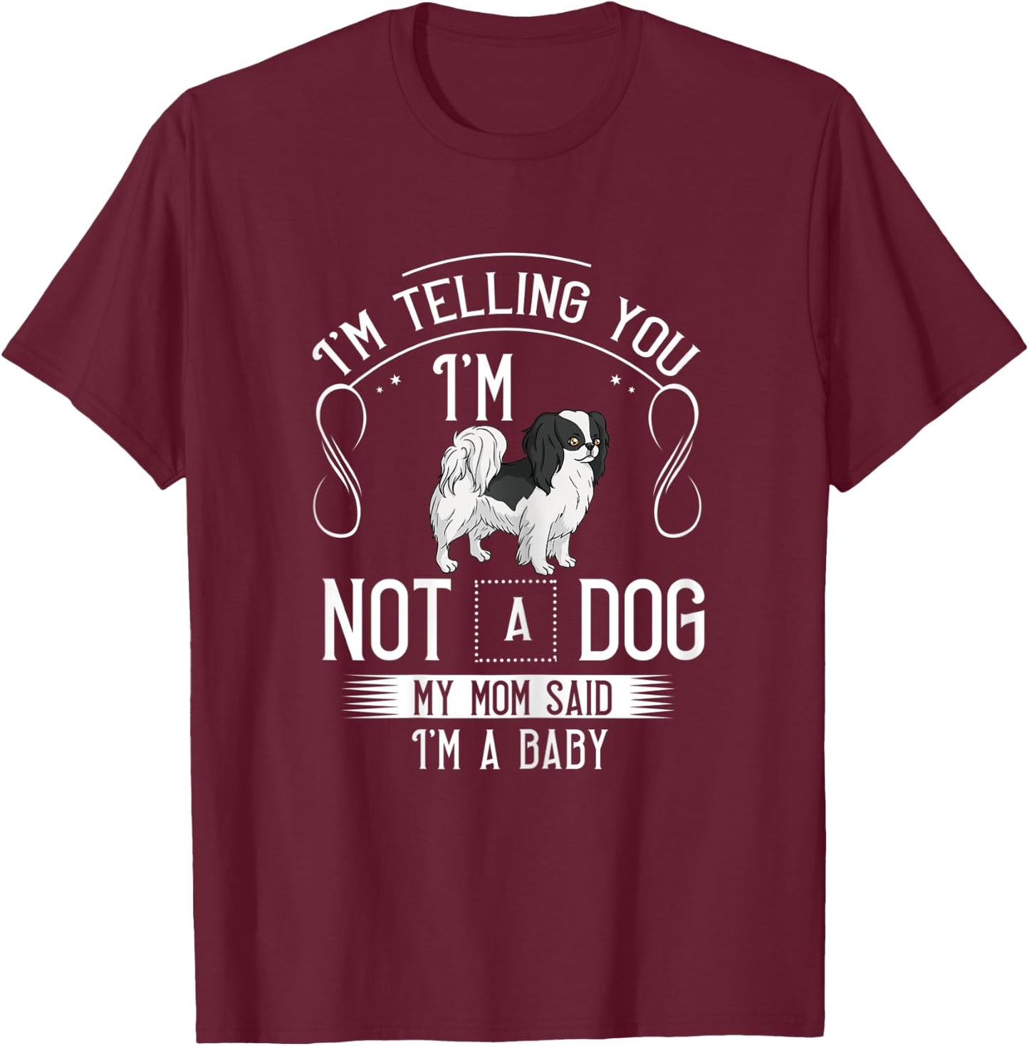 Japanese Chin Dog Puppies Owner Lover T-Shirt - T-Shirt | Maroon