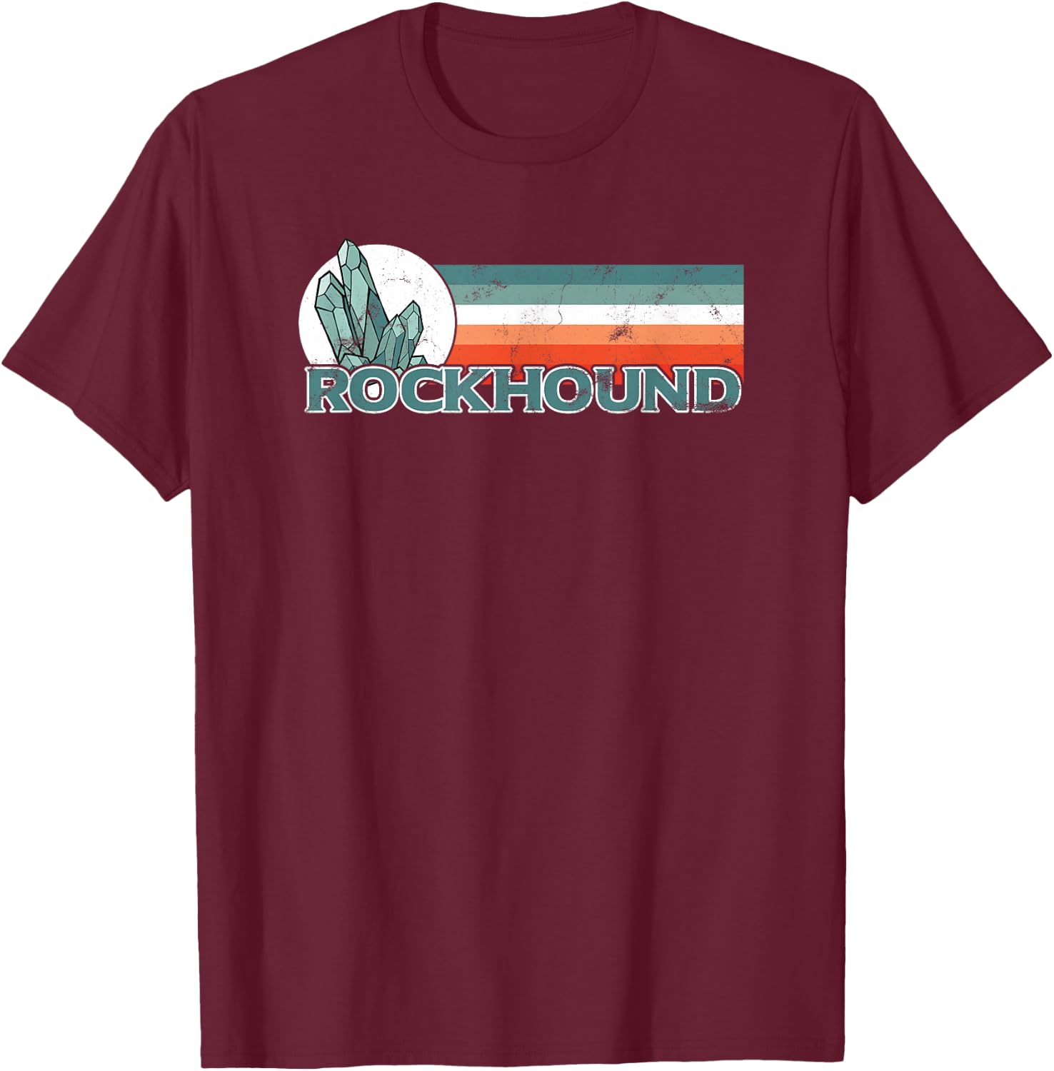 Rock Collector Rockhound Crystal Hunting Vintage Geology T-Shirt - T-Shirt | Maroon