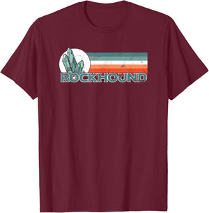 Rock Collector Rockhound Crystal Hunting Vintage Geology T-Shirt - T-Shirt | Maroon