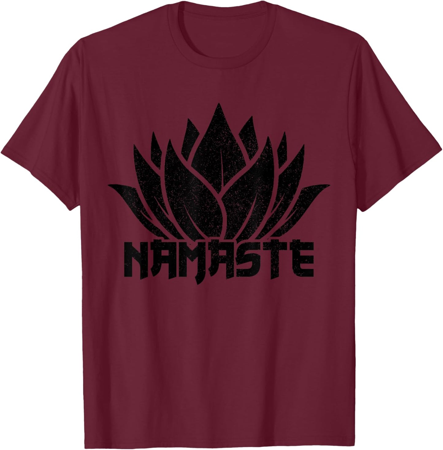 Yoga Namaste Lotus Flower Yogi Gift T-Shirt - T-Shirt | Maroon