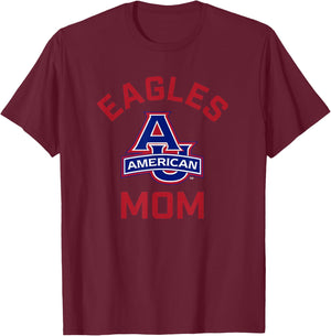 American University AU Eagles Arched Mom T-Shirt - T-Shirt | Maroon