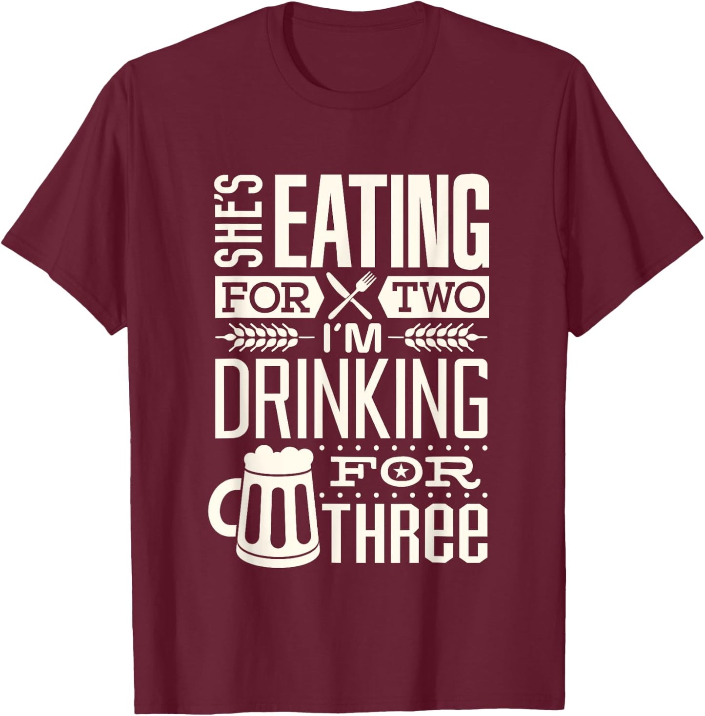 Funny Expecting Dad shirt for pregnancy New Dad father T-Shirt - T-Shirt | Maroon