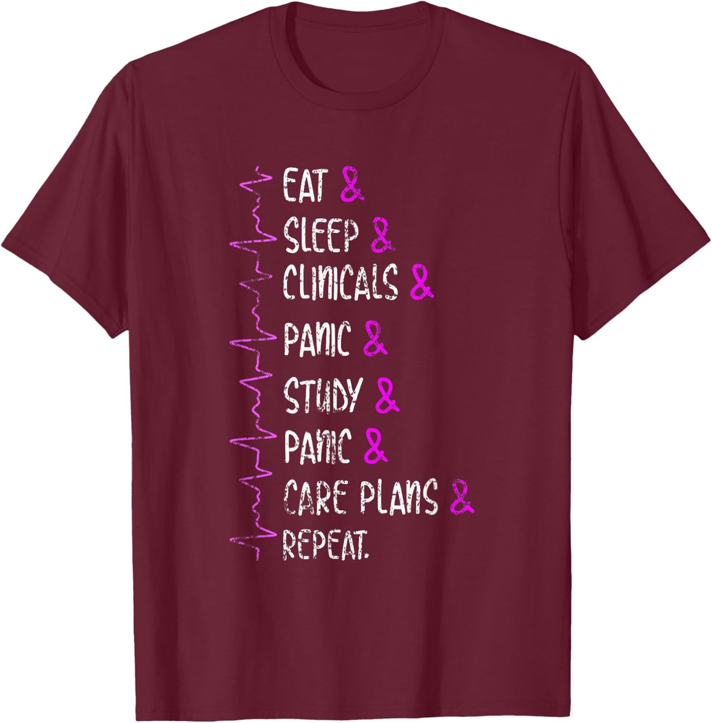 Funny Nurse School Nurse T-Shirt - T-Shirt | Maroon