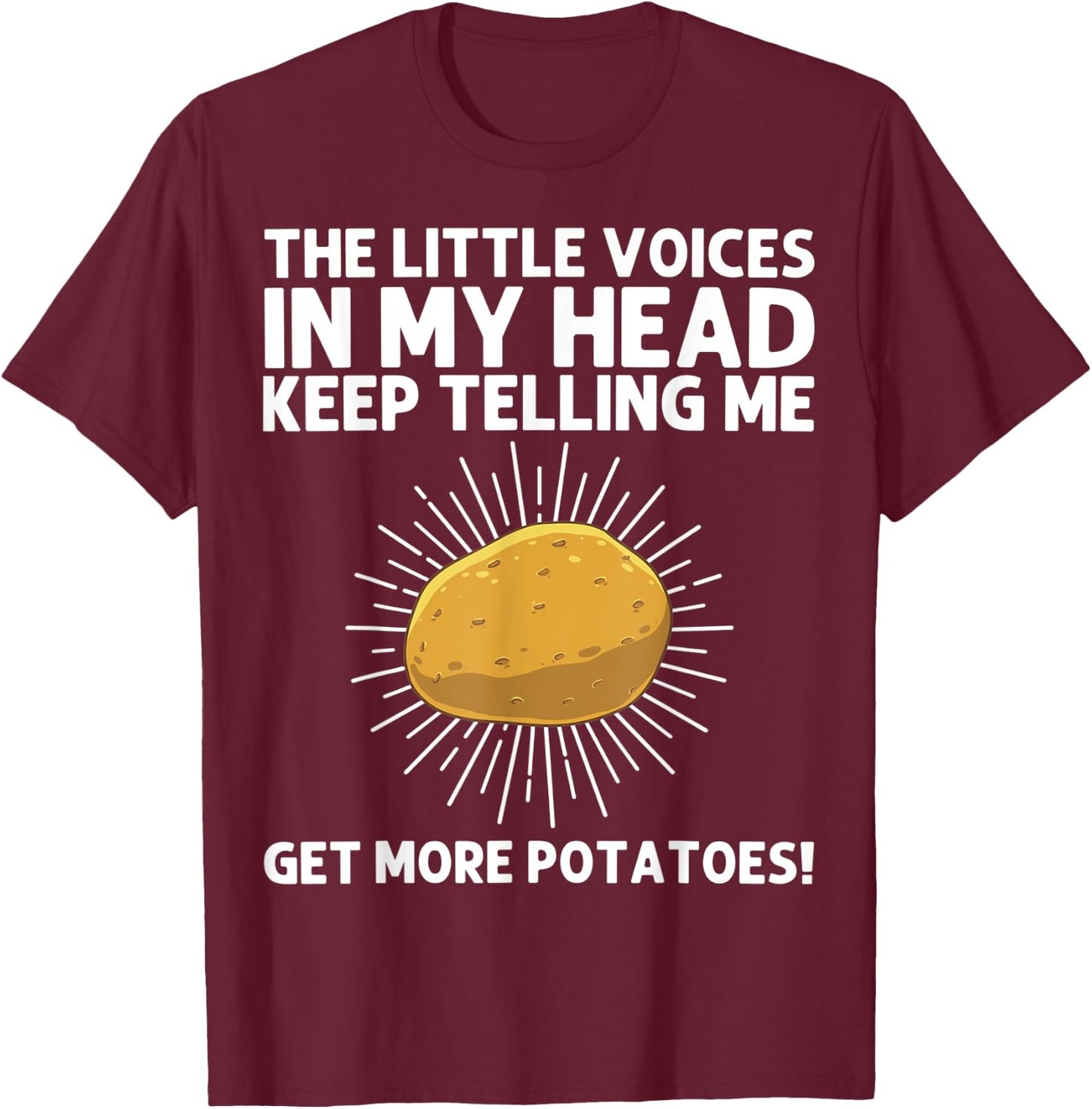 Funny Potato Gift Women Cute Potato Tater Spud Lover T-Shirt - T-Shirt | Maroon