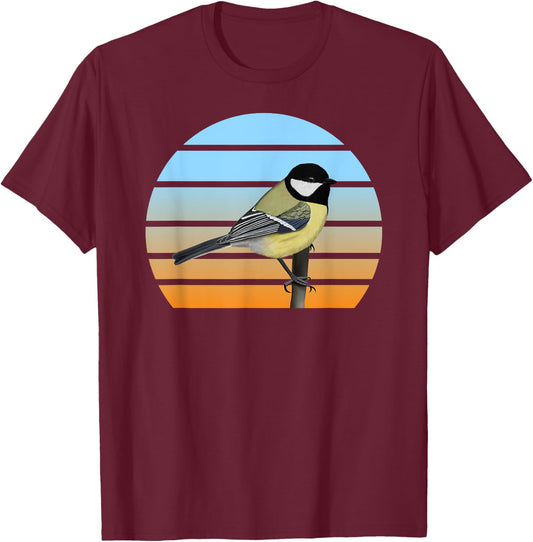 Chickadee Bird Birdlover Birdwatcher Animal Biologist Birder T-Shirt - T-Shirt | Maroon