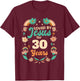 Loved By Jesus For 30 Years 30th Birthday Christian Theme T-Shirt - T-Shirt | Maroon