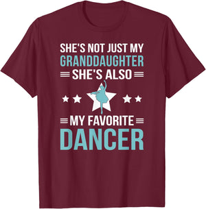 My Granddaughter Dance Grandpa Of A Dancer Grandfather T-Shirt - T-Shirt | Maroon