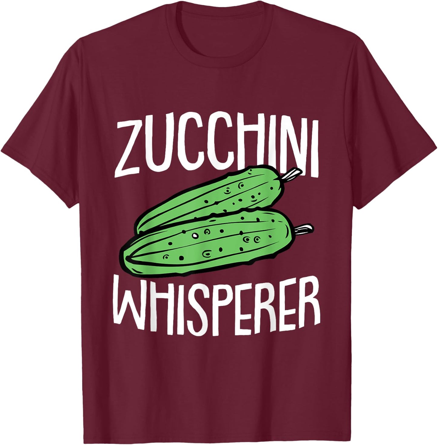 Zucchini Fathers Day Gardening Vegetarian Dad Papa Gardener T-Shirt - T-Shirt | Maroon