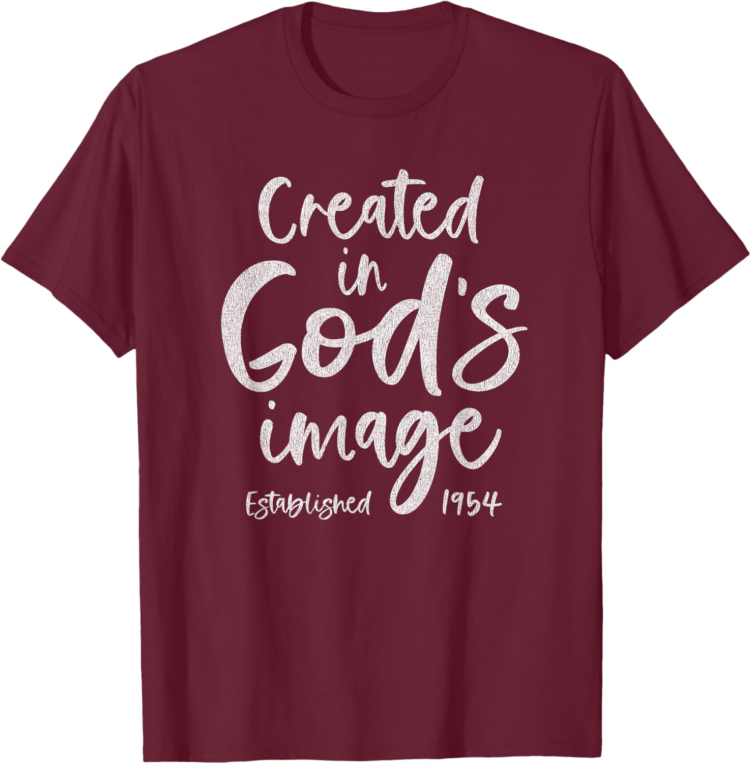 71 Year Old Christian Jesus and God 71st Birthday T-Shirt - T-Shirt | Maroon