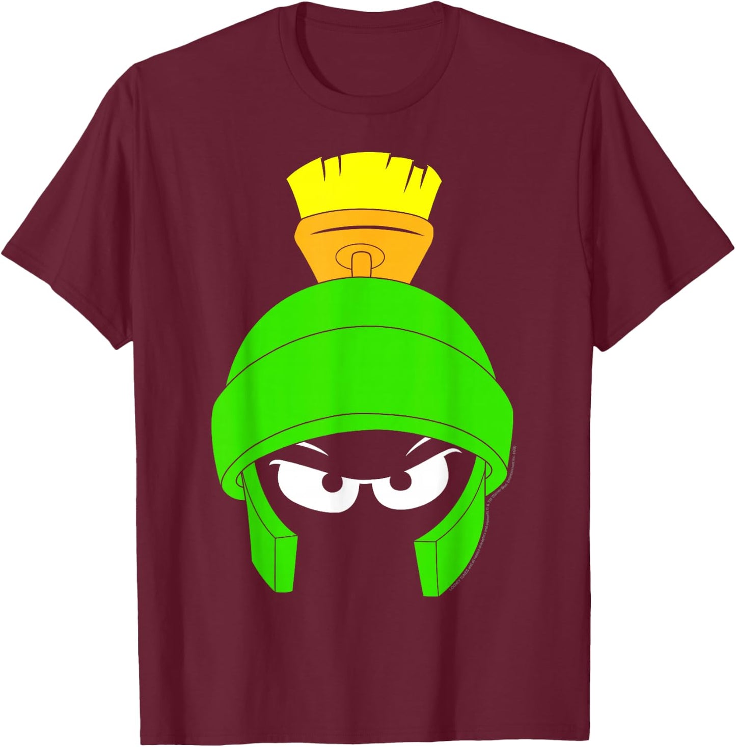 Looney Tunes Marvin The Martian Dark Big Face T-Shirt - T-Shirt | Maroon