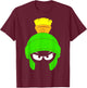 Looney Tunes Marvin The Martian Dark Big Face T-Shirt - T-Shirt | Maroon