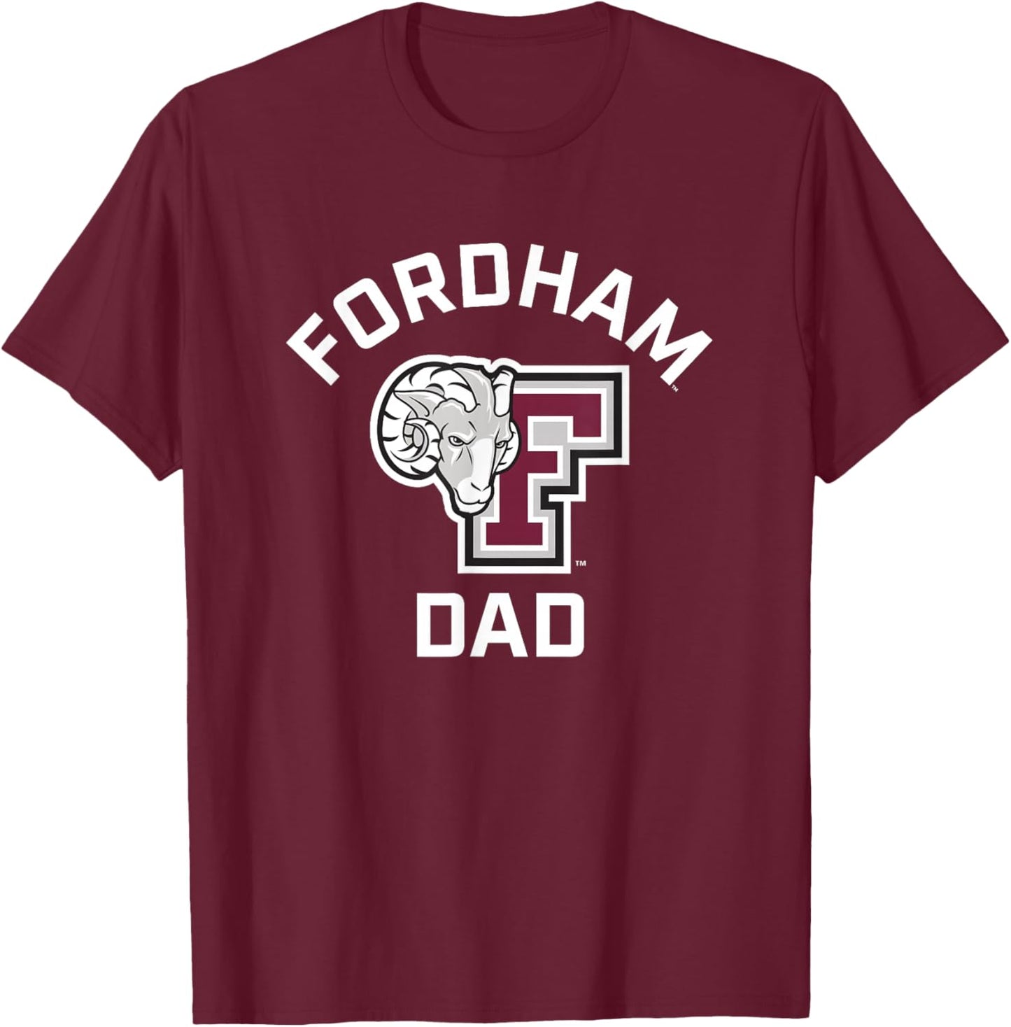 Fordham University Rams Arched Dad T-Shirt - T-Shirt | Maroon