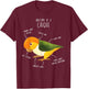 Cool Bird Gifts Anatomy of a White-Bellied Caique, Cute Funny Bird Parrot T-Shirt - T-Shirt | Maroon