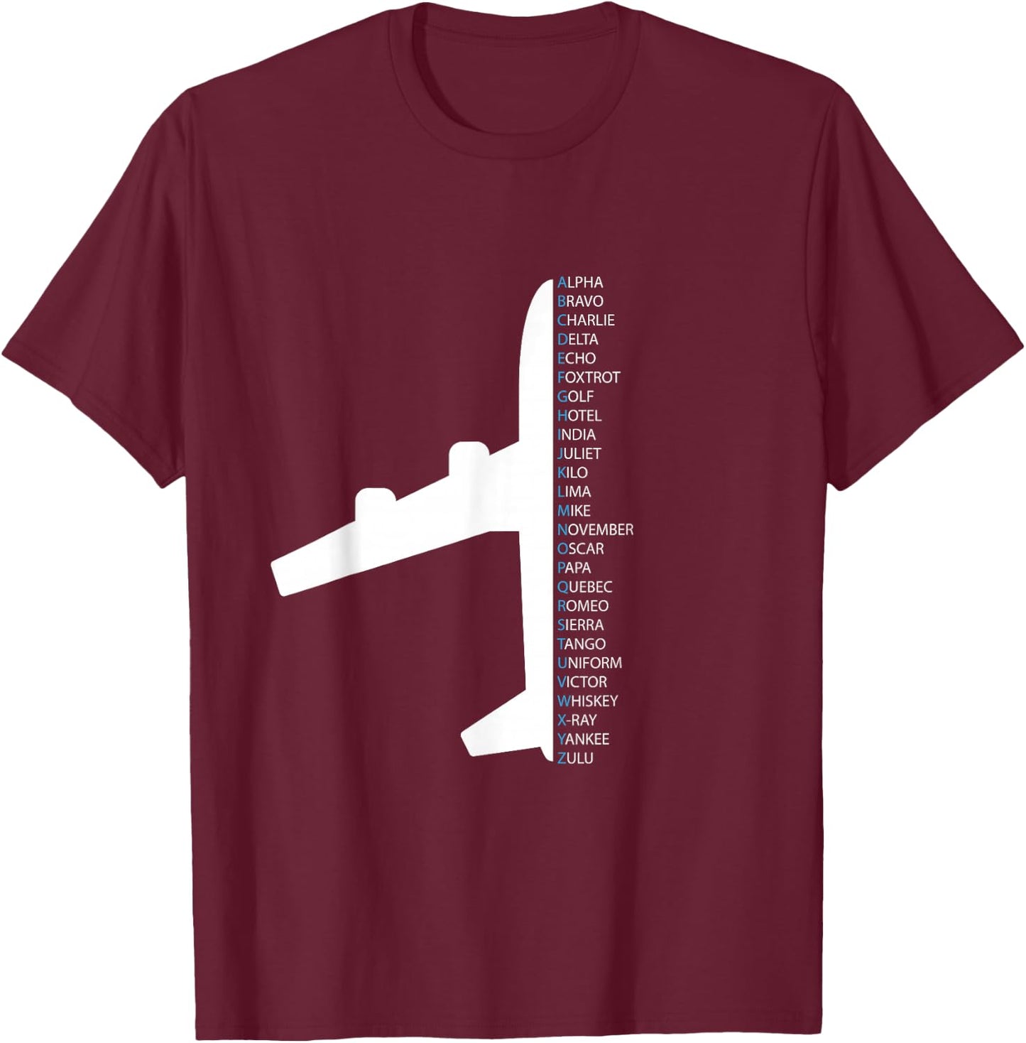 NATO Alphabet Design for a Air Traffic Controller T-Shirt - T-Shirt | Maroon