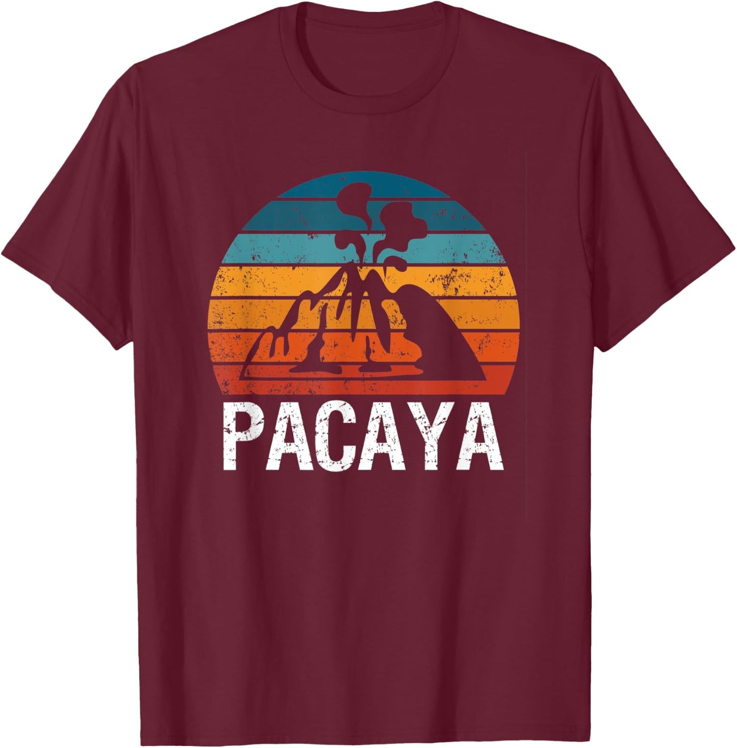 Pacaya Lava Volcano Eruption Magma Guatemala Volcanology Fun T-Shirt - T-Shirt | Maroon