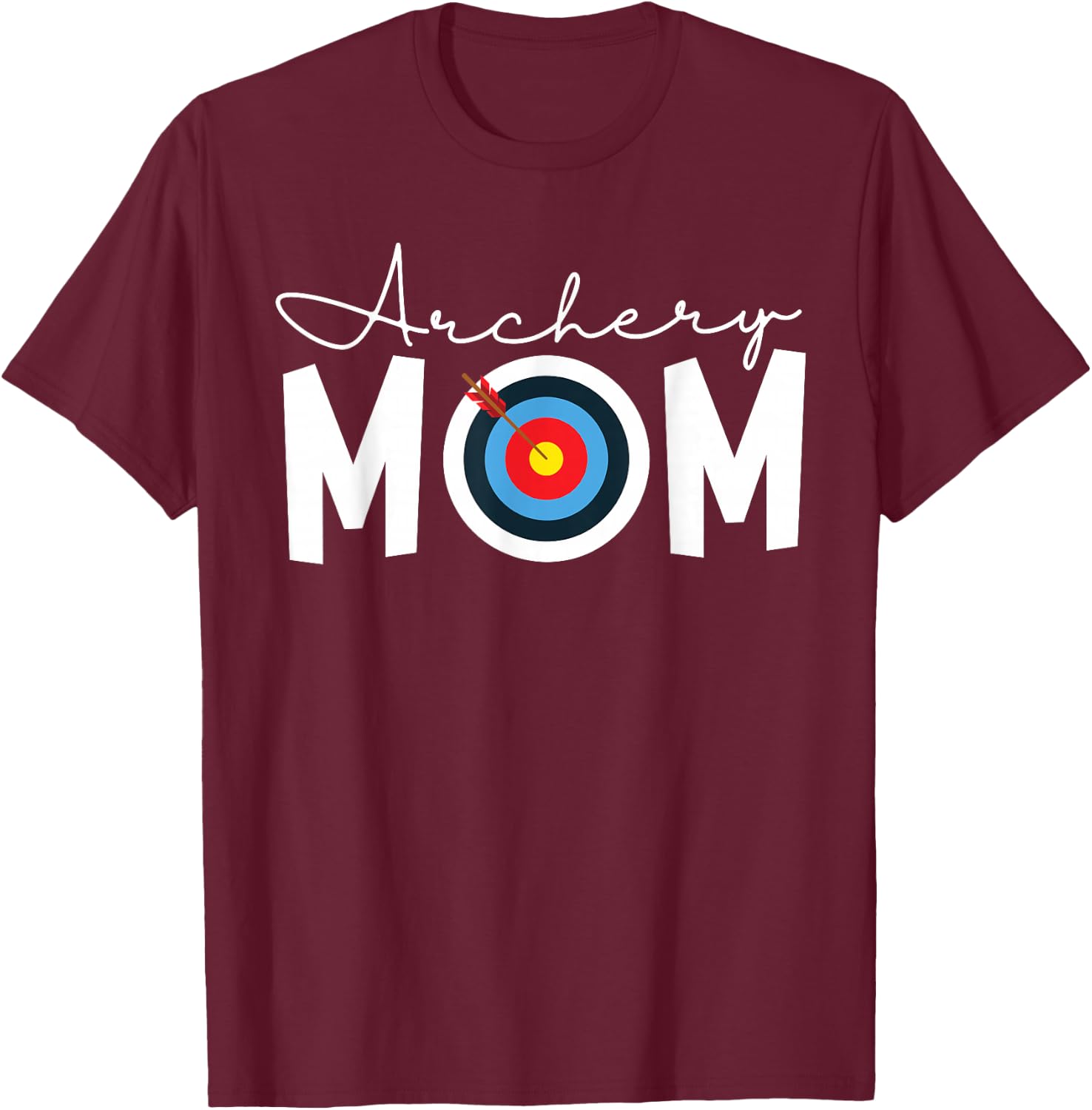 Archery Mom Bow Arrow Shooting Sports Hunter Women T-Shirt - T-Shirt | Maroon