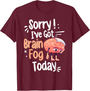 Lupus Awareness & Fibro Fog Fibromyalgia Brain Fog T-Shirt - T-Shirt | Maroon