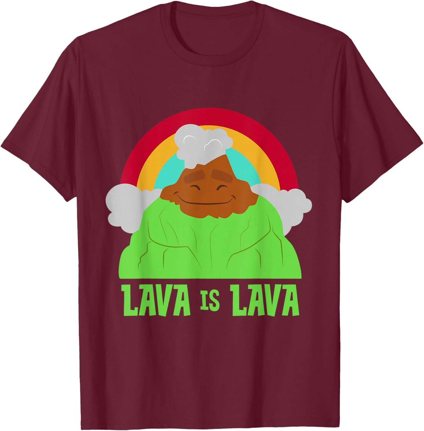 Disney and Pixar's Lava is Lava Rainbow T-Shirt - T-Shirt | Maroon