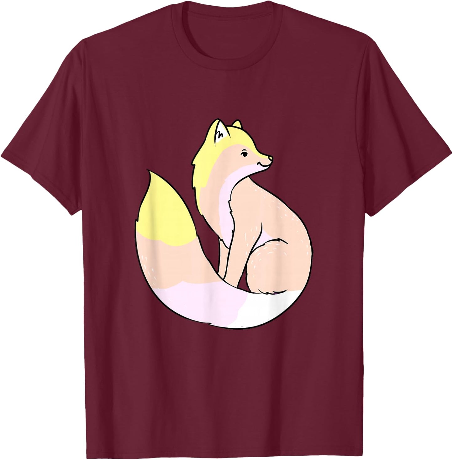 Pangender Fox Pangender Pride T-Shirt - T-Shirt | Maroon