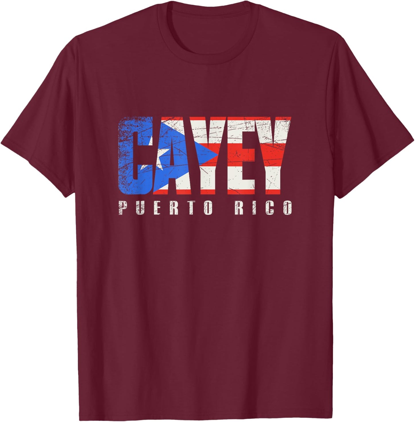 Puerto Rican flag Cayey Puerto Rico T-Shirt - T-Shirt | Maroon