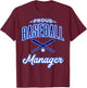 Baseball Manager T-Shirt - T-Shirt | Maroon