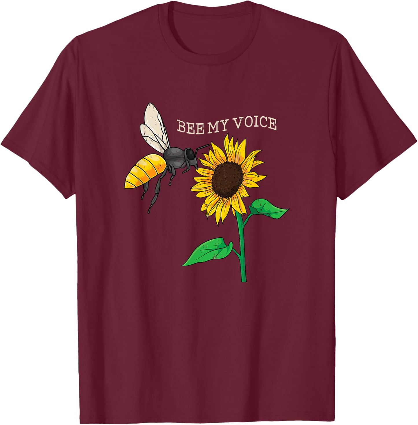 Honey Bee Beekeeper Wildlife Protection I Bee My Voice T-Shirt - T-Shirt | Maroon