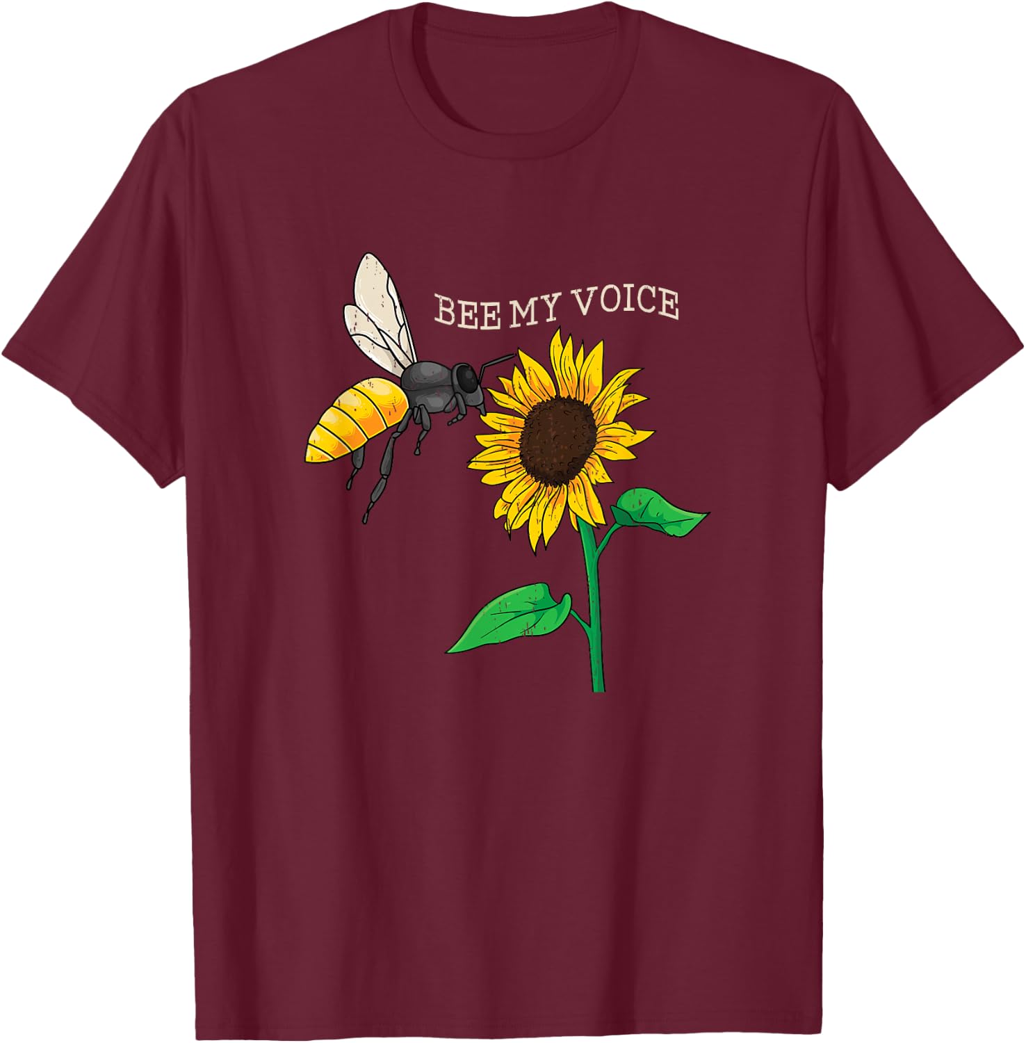 Honey Bee Beekeeper Wildlife Protection I Bee My Voice T-Shirt - T-Shirt | Maroon
