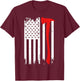 Firefighter Patriotic Fireman Firefighting Rescuer Volunteer T-Shirt - T-Shirt | Maroon