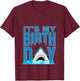 Blue Shark Birthday Shark Bite Its My Birthday Girls Boys T-Shirt - T-Shirt | Maroon