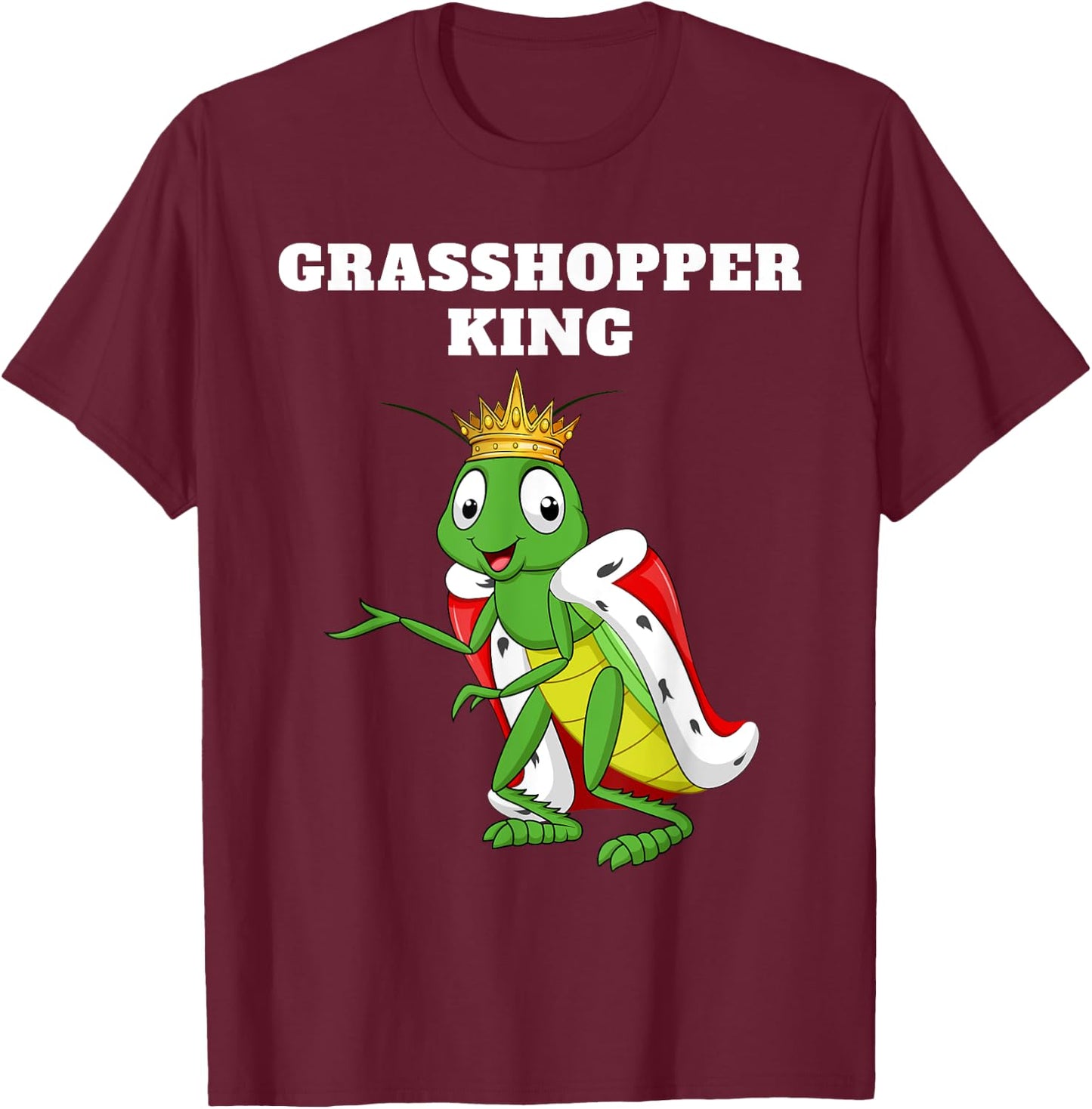 Grasshopper King Grasshopper | Boys Grasshopper T-Shirt - T-Shirt | Maroon