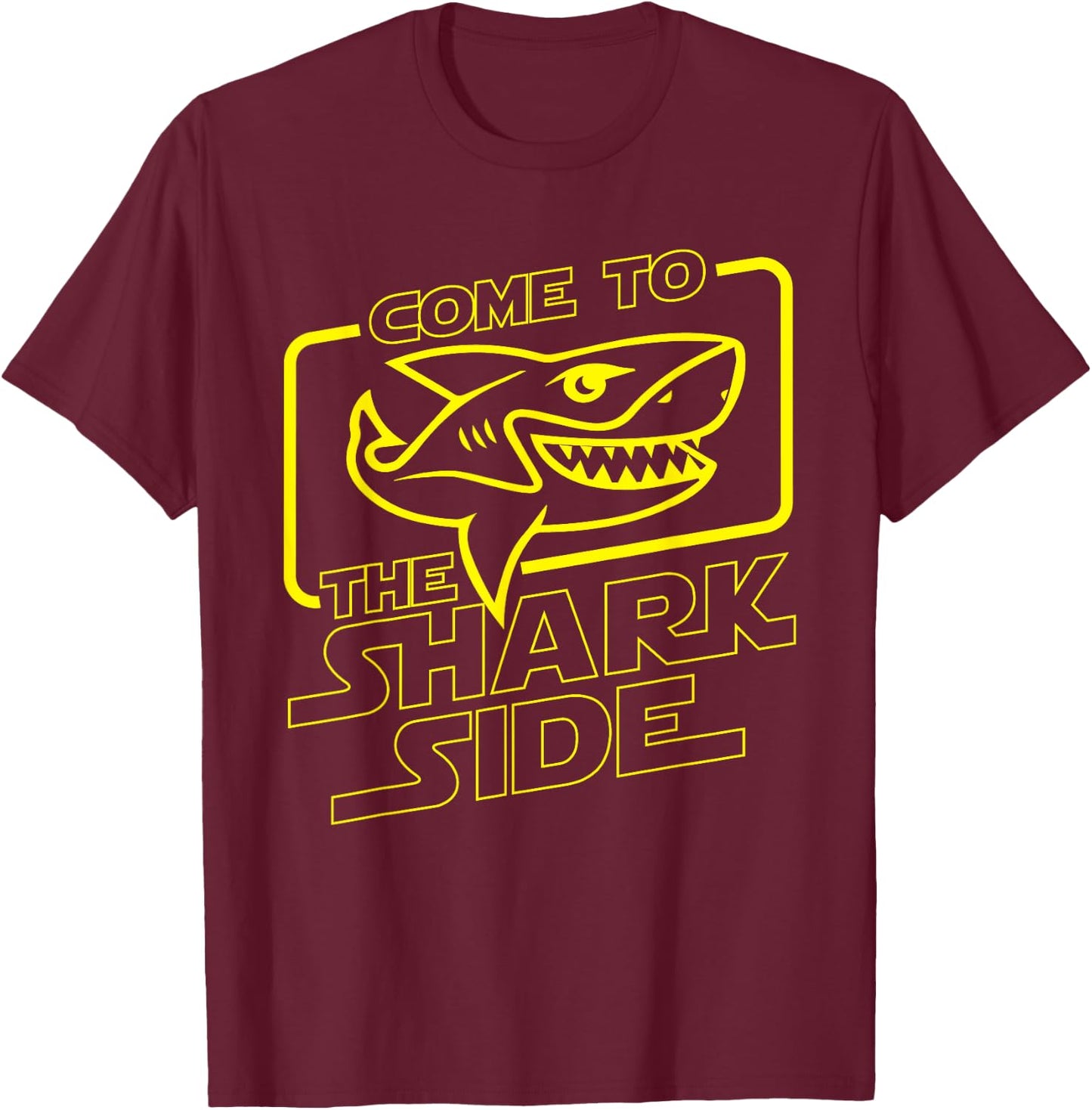 Come To The Shark Side - Funny Shark Lover Ocean Wildlife T-Shirt - T-Shirt | Maroon